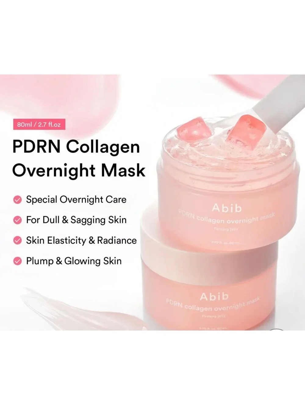 Korean Abib PDRN Collagen Overnight Mask Firming Jelly 2.70 oz